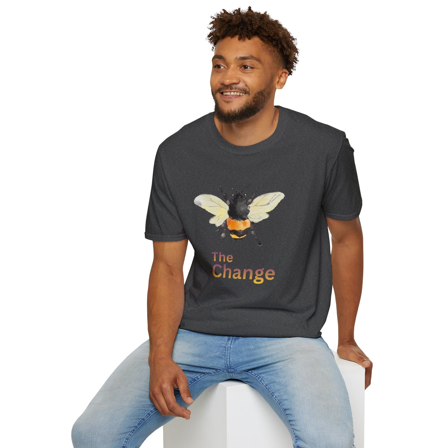 Bee Graphic T-Shirt — 'The Change' Watercolor Bee Tee