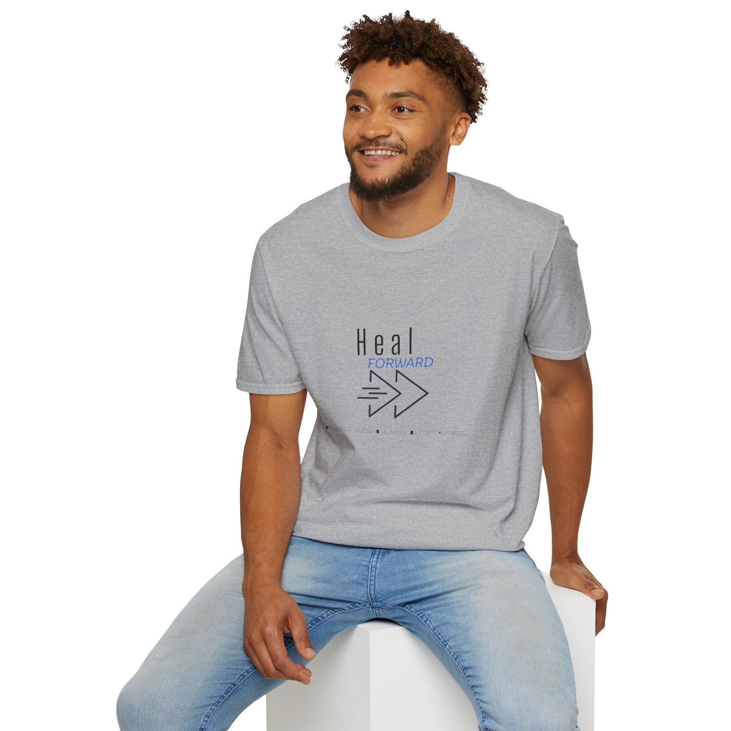 Heal Forward T-Shirt — Inspirational Recovery Tee with Arrow Graphic