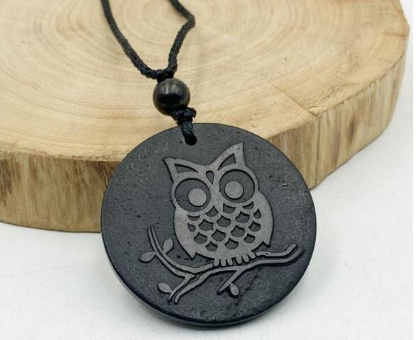 Shungite Natural wearable EMF Orgonite 7 Chakra Energy Meditation Pendant Jewelry Gift Crystal Necklace Energy Pendant EMF Protection Child