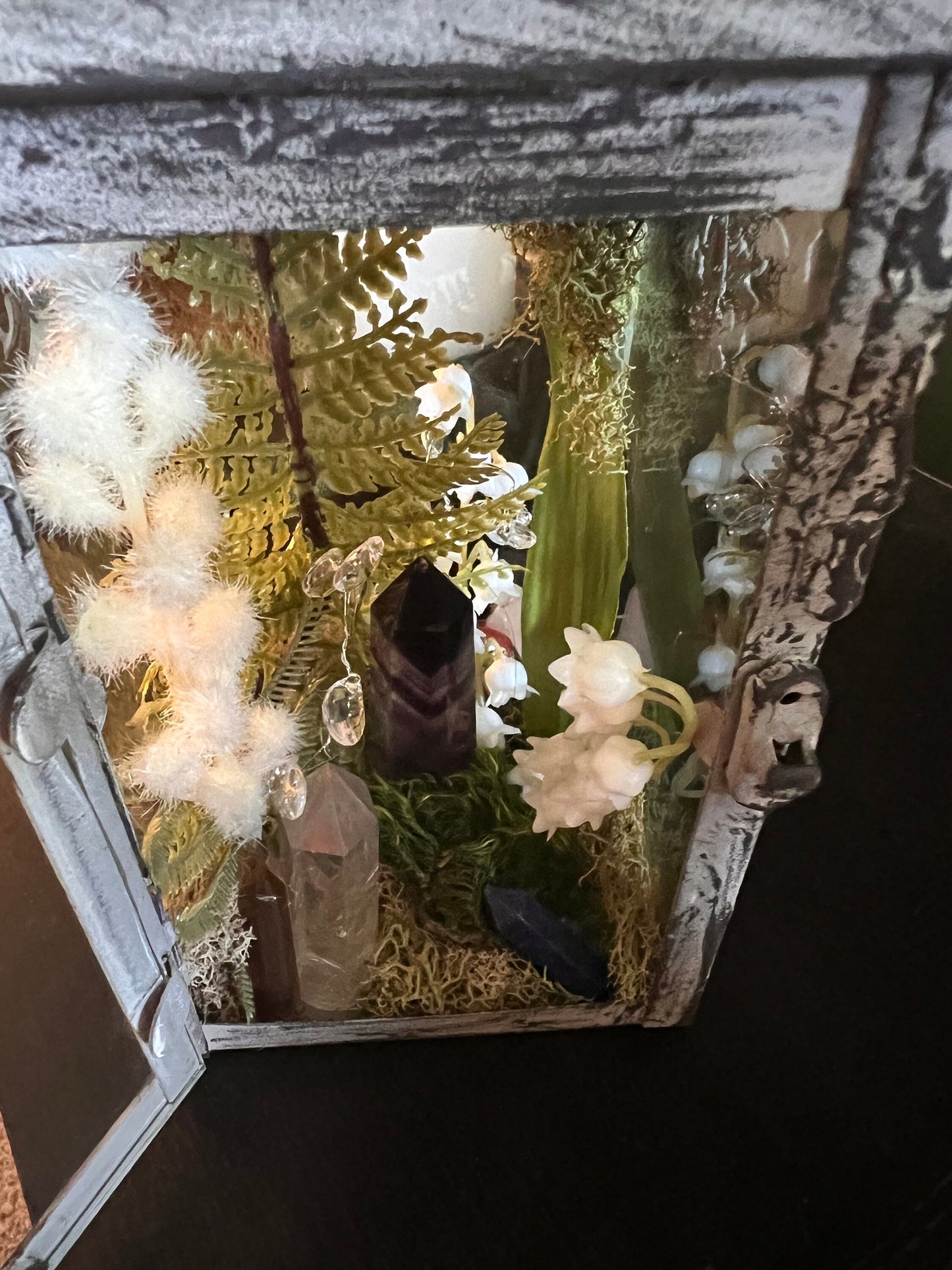 Manifestation Fairy Lantern spiritual gift Crystal totem amethyst aura quartz Fairies Flowers Spiritual vessel gift