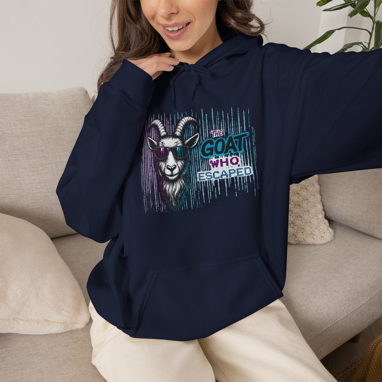 The GOAT Who Escaped™ Hoodie | Funny Inspirational Unisex Graphic Hoodie