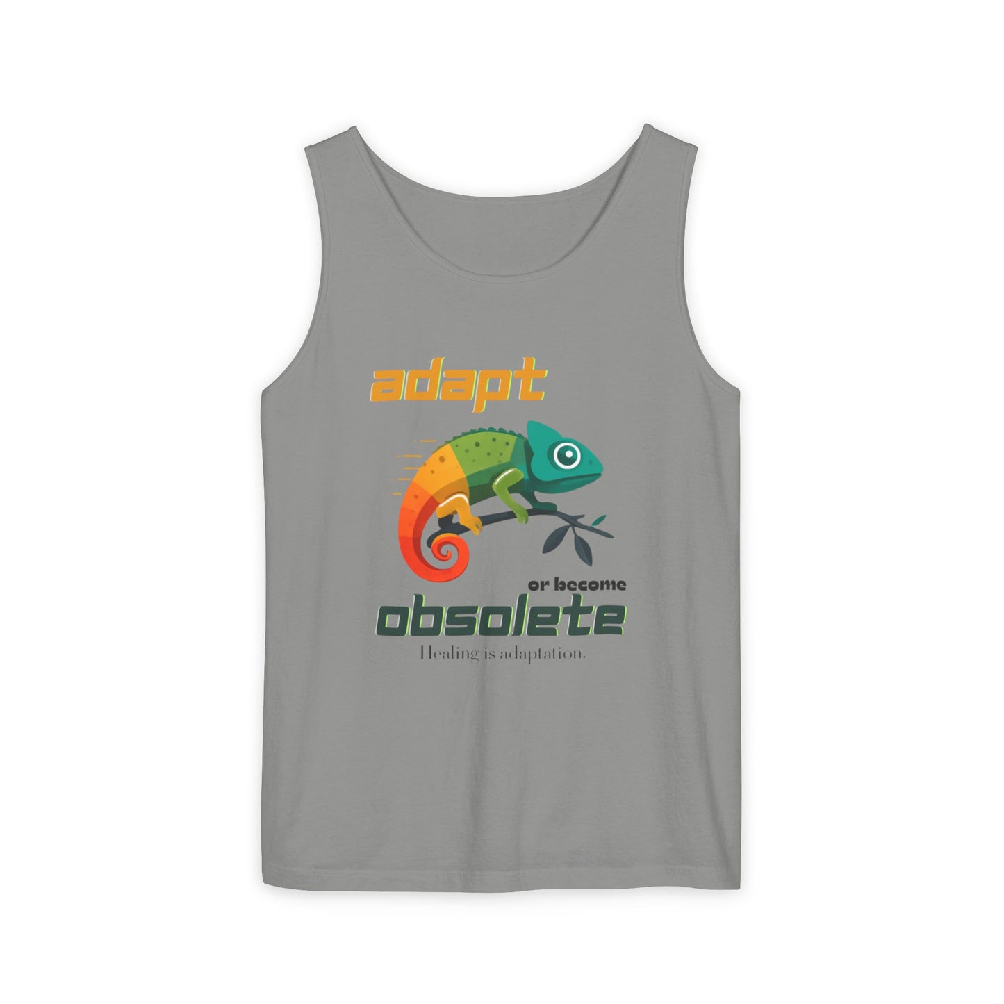 Adapt or Become Obsolete Chameleon Tank Top