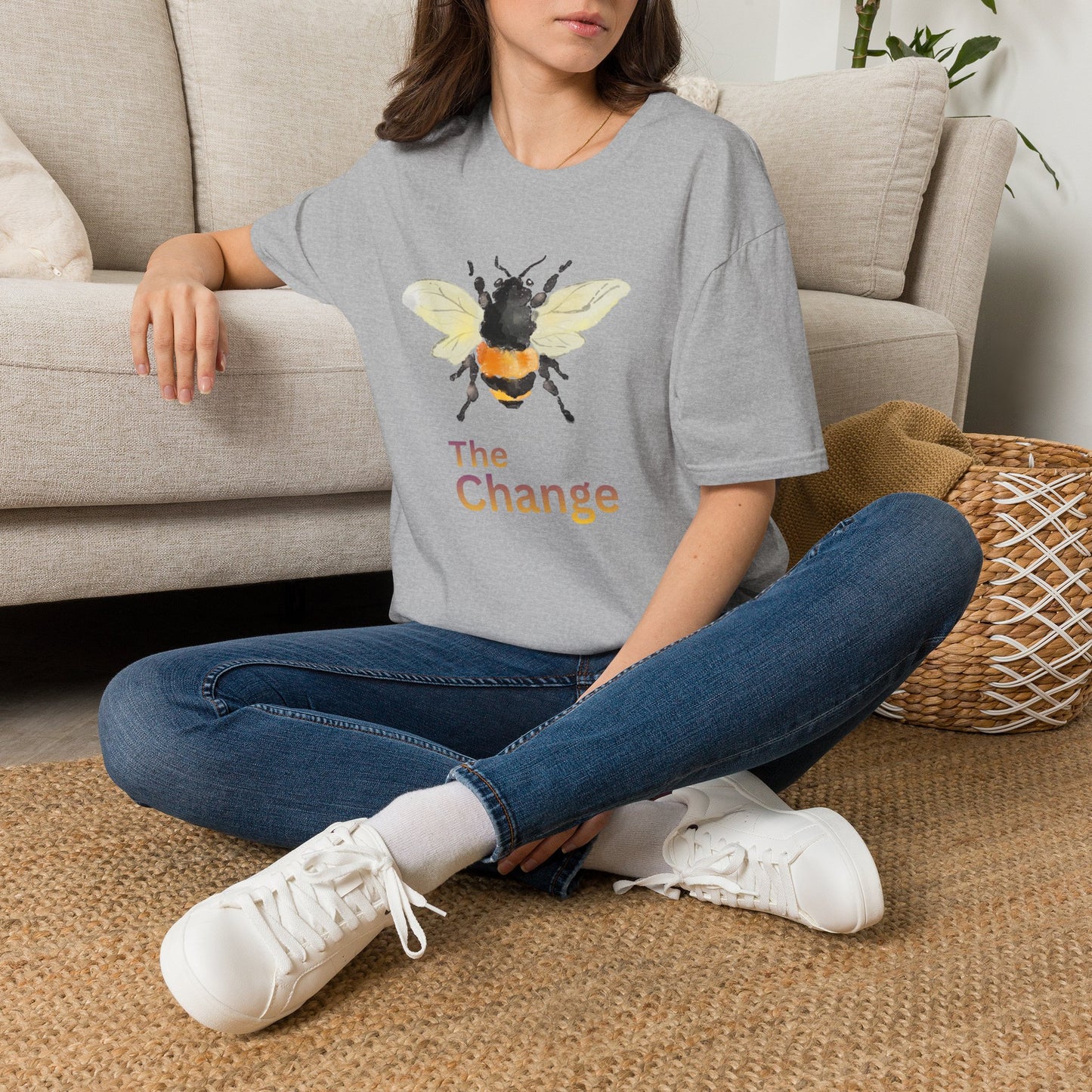 Bee Graphic T-Shirt — 'The Change' Watercolor Bee Tee