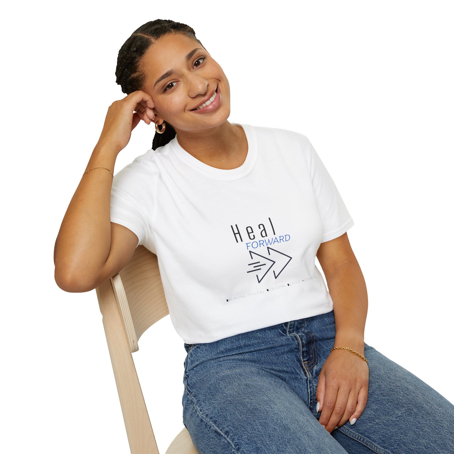 Heal Forward T-Shirt — Inspirational Recovery Tee with Arrow Graphic