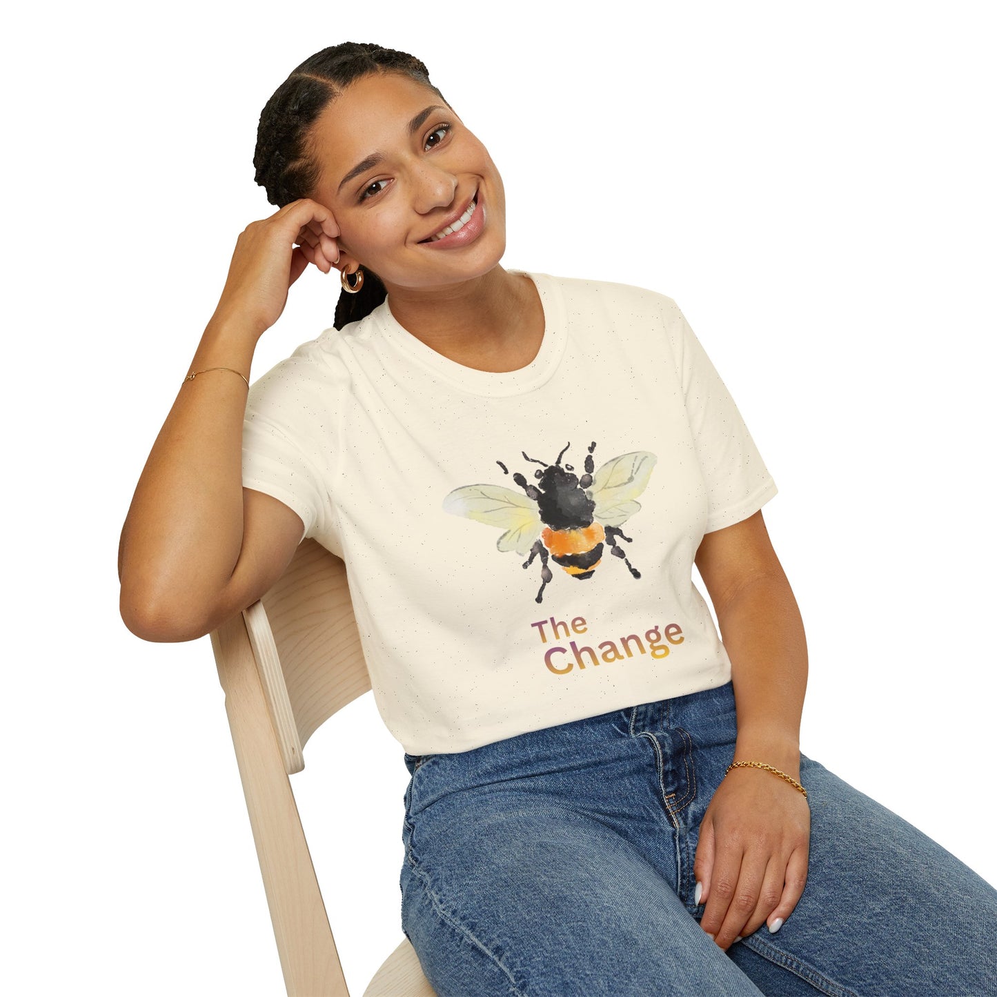 Bee Graphic T-Shirt — 'The Change' Watercolor Bee Tee