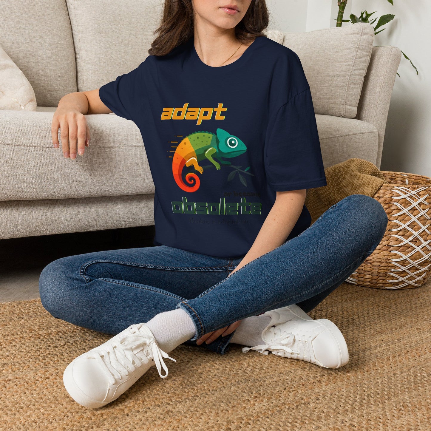 "Adapt or Become Obsolete" Inspirational Graphic Tee