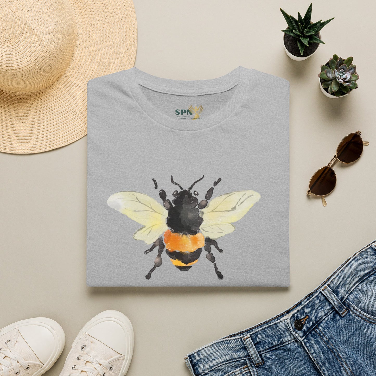 Bee Graphic T-Shirt — 'The Change' Watercolor Bee Tee