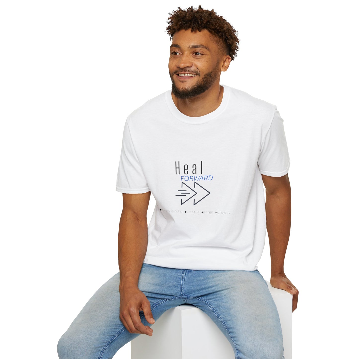 Heal Forward T-Shirt — Inspirational Recovery Tee with Arrow Graphic