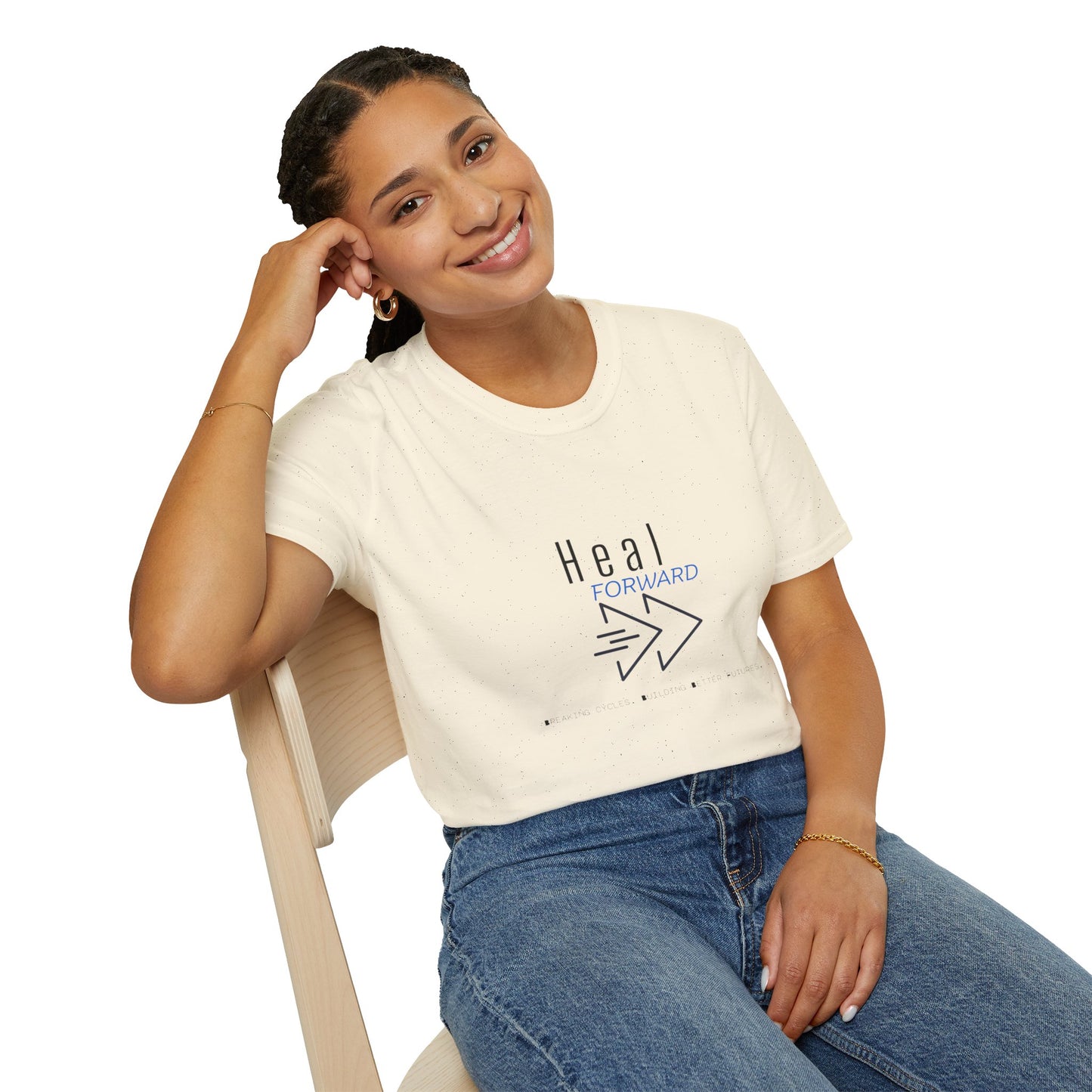Heal Forward T-Shirt — Inspirational Recovery Tee with Arrow Graphic