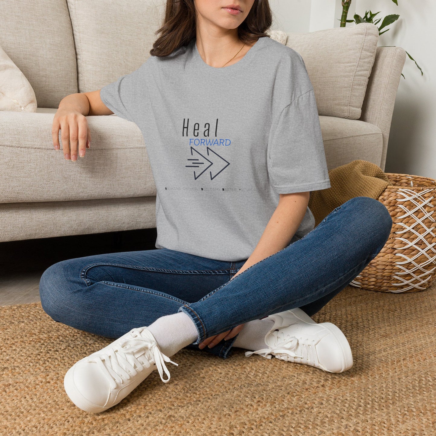Heal Forward T-Shirt — Inspirational Recovery Tee with Arrow Graphic