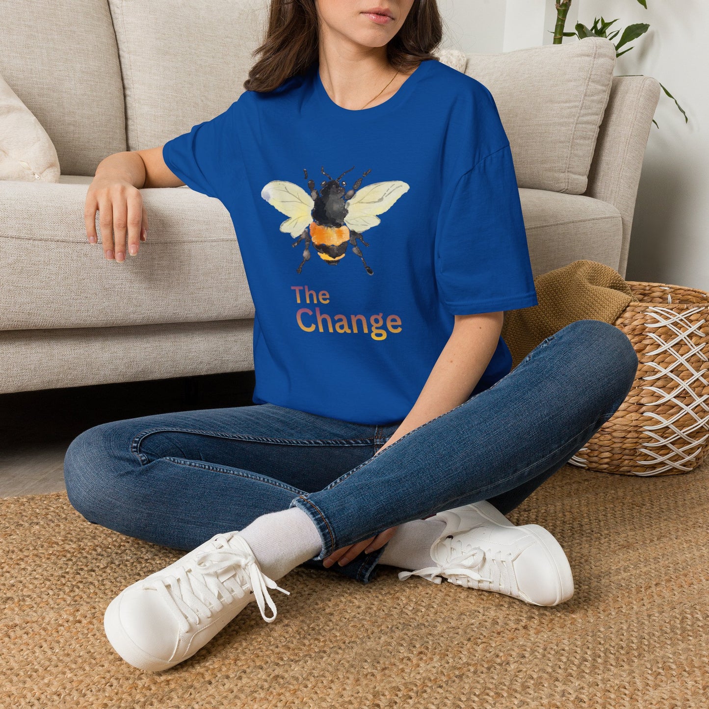 Bee Graphic T-Shirt — 'The Change' Watercolor Bee Tee