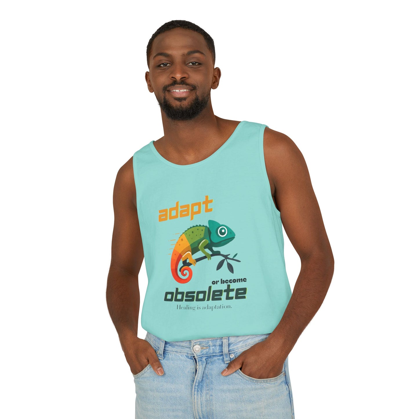 Adapt or Become Obsolete Chameleon Tank Top