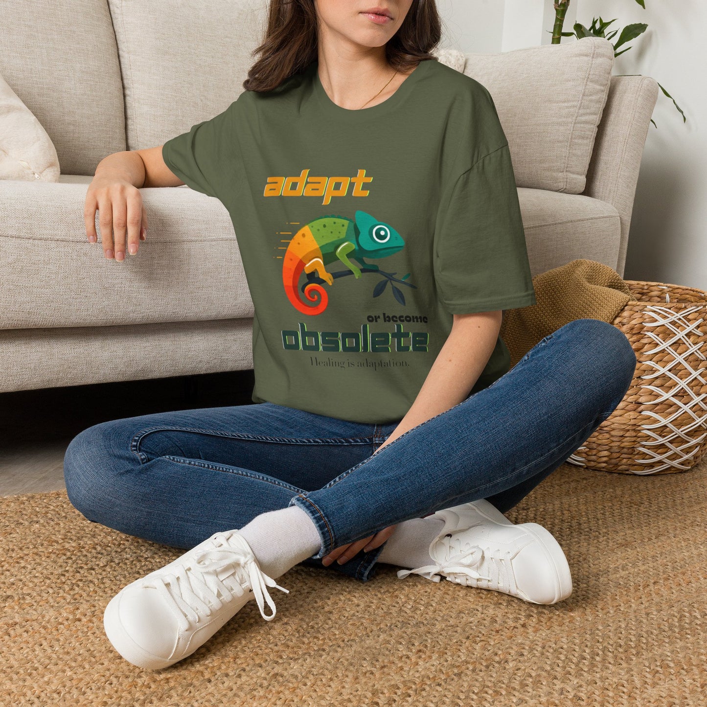 "Adapt or Become Obsolete" Inspirational Graphic Tee