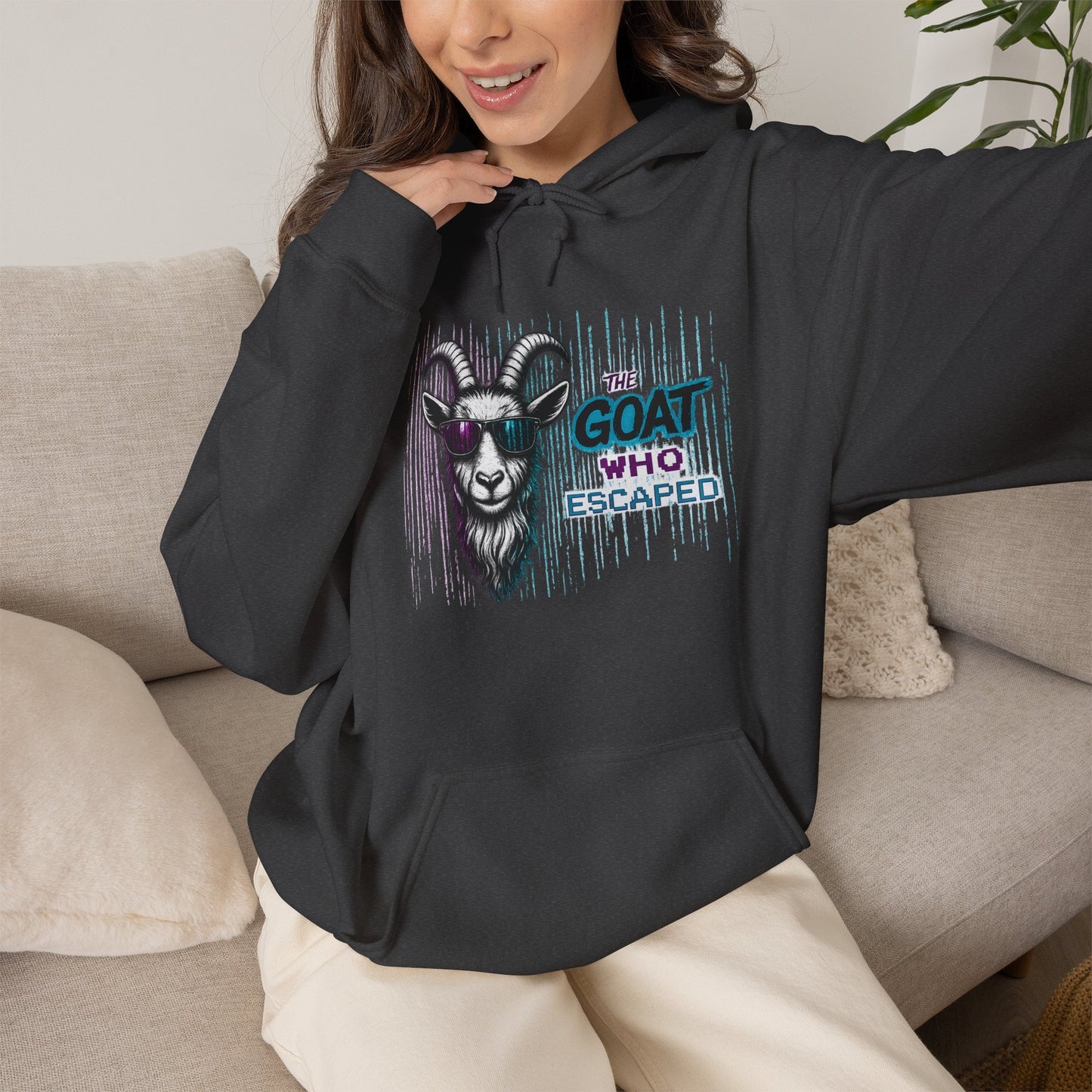 The GOAT Who Escaped™ Hoodie | Funny Inspirational Unisex Graphic Hoodie