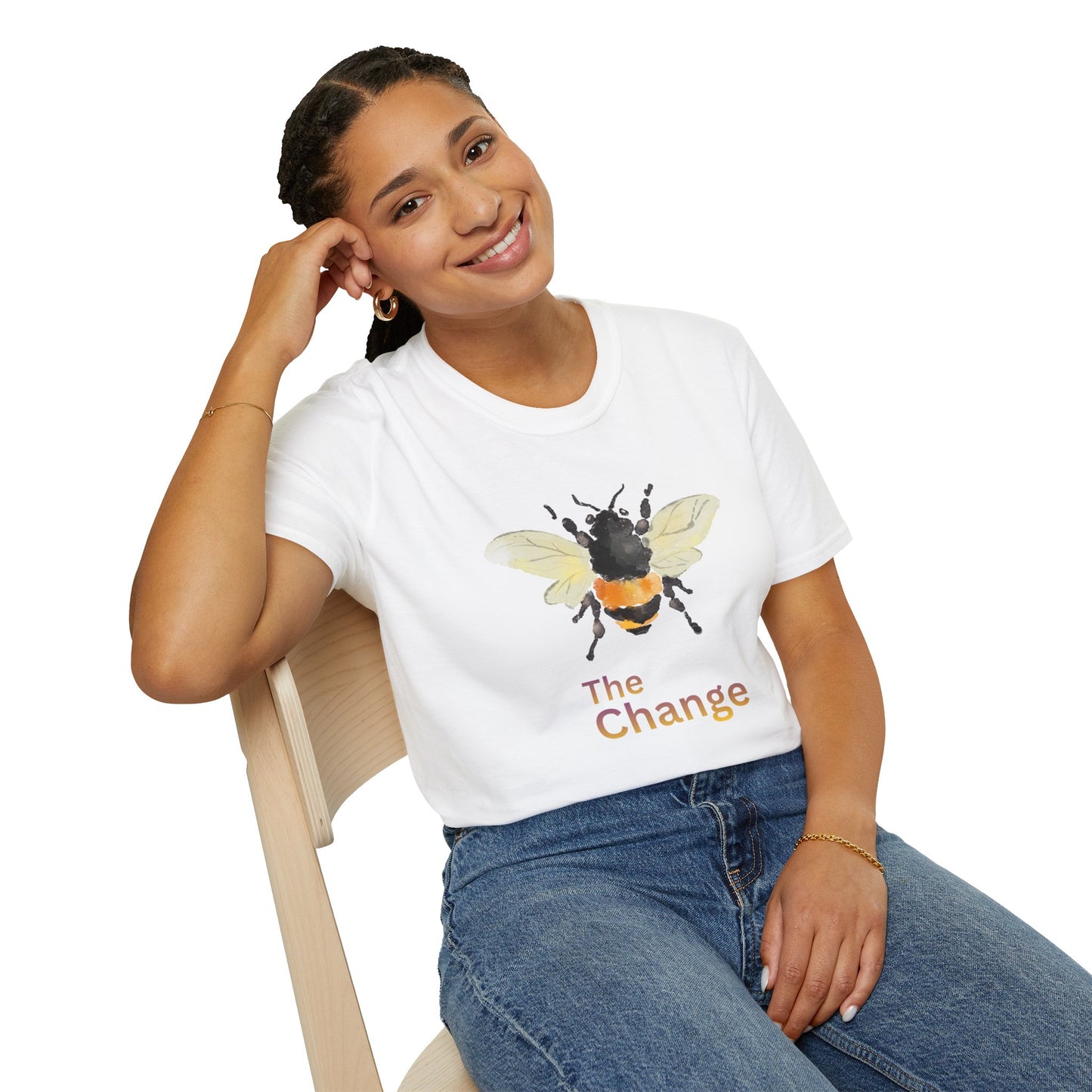 Bee Graphic T-Shirt — 'The Change' Watercolor Bee Tee