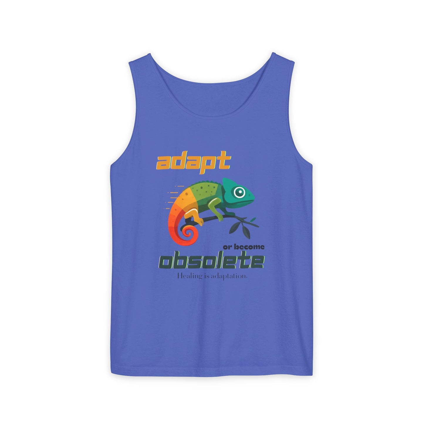Adapt or Become Obsolete Chameleon Tank Top