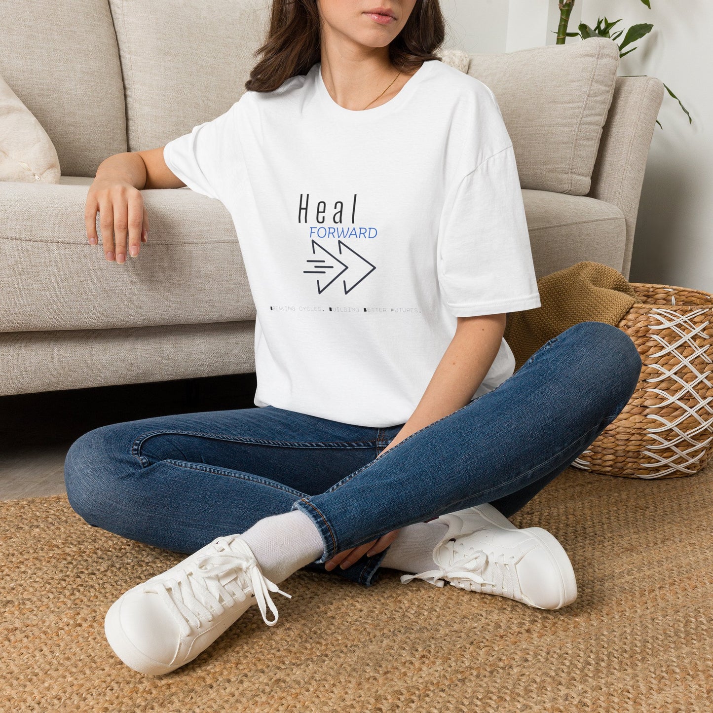 Heal Forward T-Shirt — Inspirational Recovery Tee with Arrow Graphic