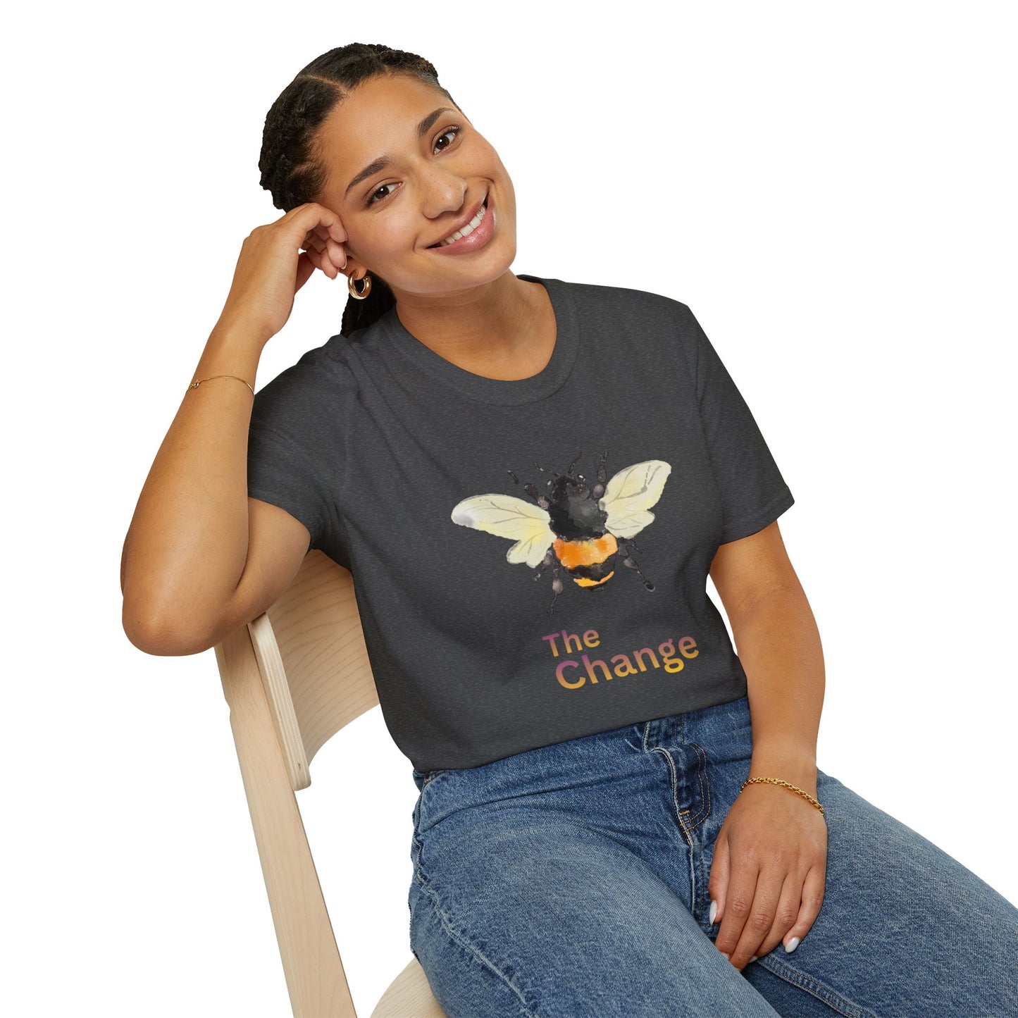 Bee Graphic T-Shirt — 'The Change' Watercolor Bee Tee