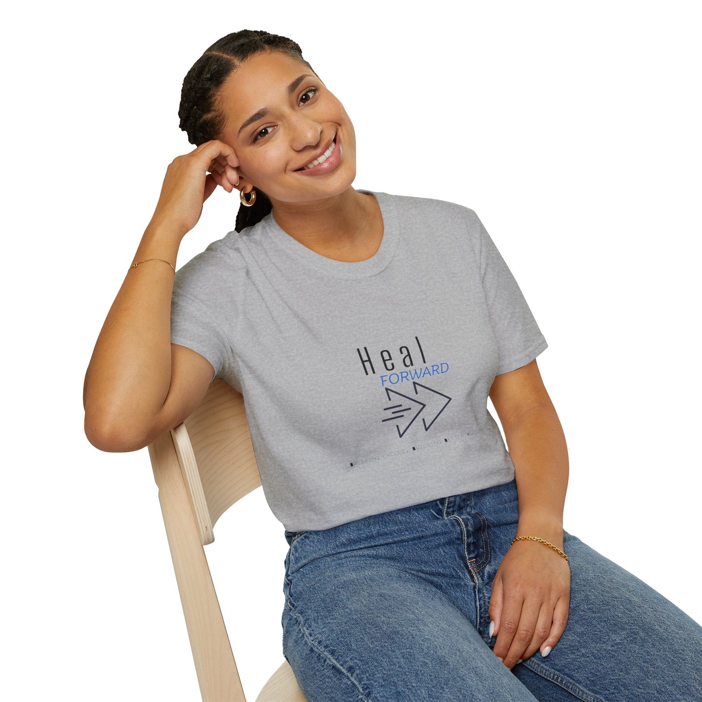 Heal Forward T-Shirt — Inspirational Recovery Tee with Arrow Graphic