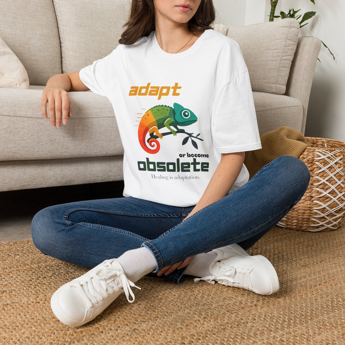 "Adapt or Become Obsolete" Inspirational Graphic Tee