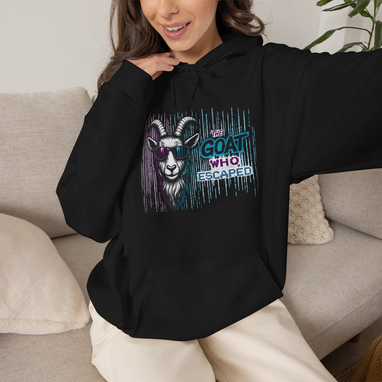 The GOAT Who Escaped™ Hoodie | Funny Inspirational Unisex Graphic Hoodie