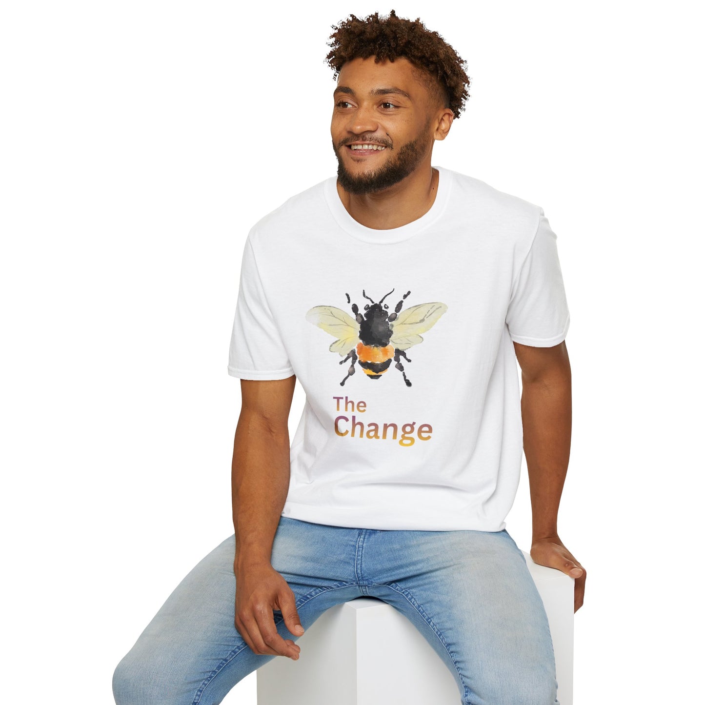 Bee Graphic T-Shirt — 'The Change' Watercolor Bee Tee
