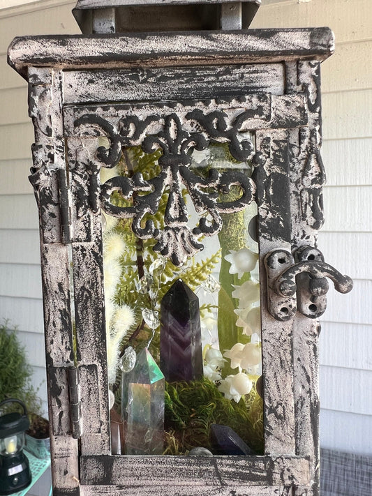 Manifestation Fairy Lantern spiritual gift Crystal totem amethyst aura quartz Fairies Flowers Spiritual vessel gift