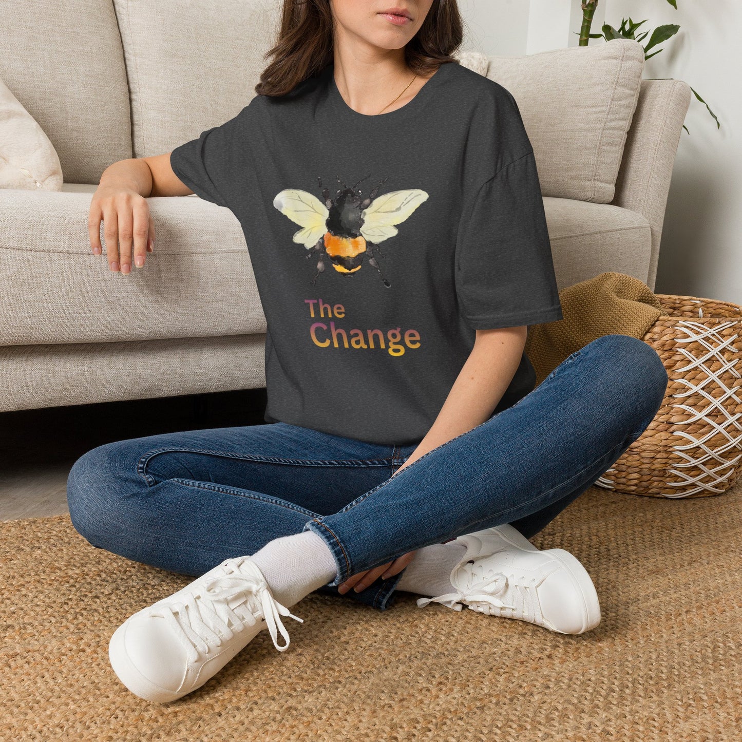 Bee Graphic T-Shirt — 'The Change' Watercolor Bee Tee