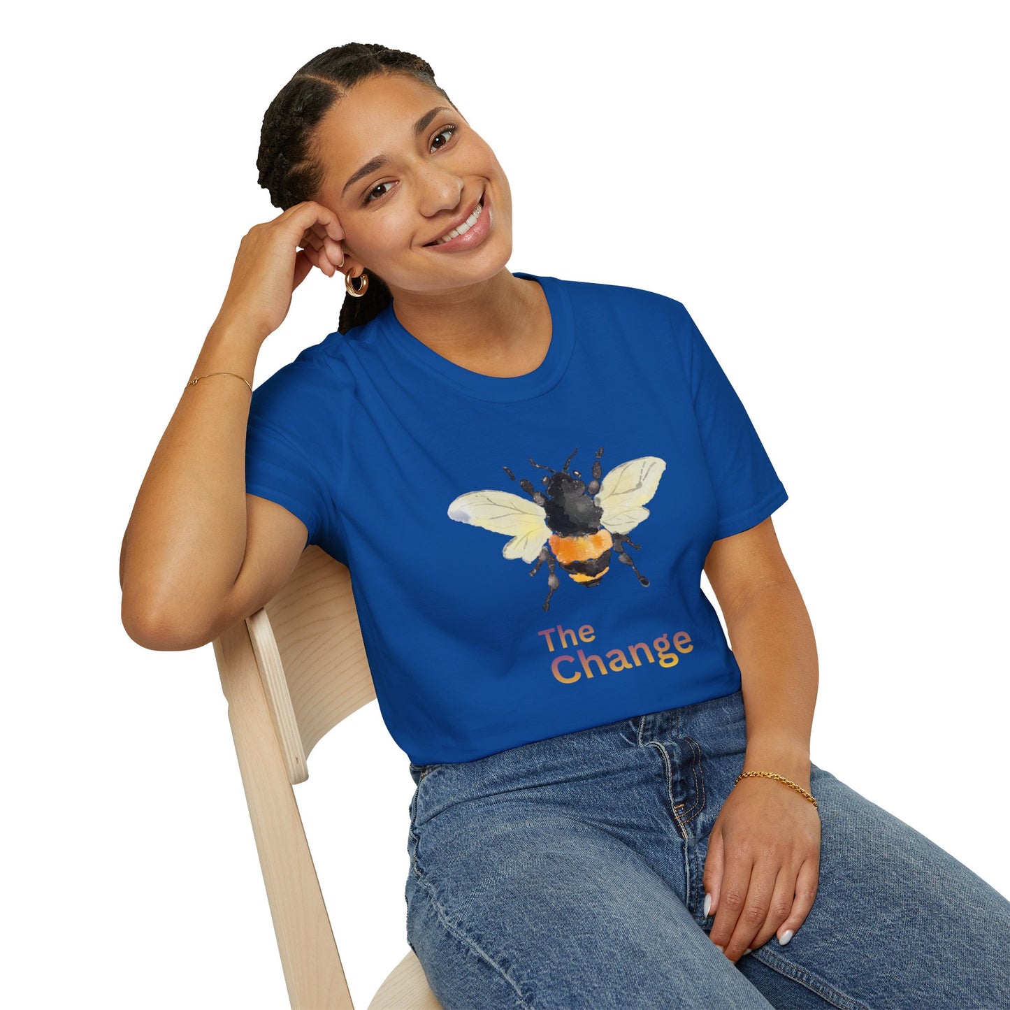 Bee Graphic T-Shirt — 'The Change' Watercolor Bee Tee