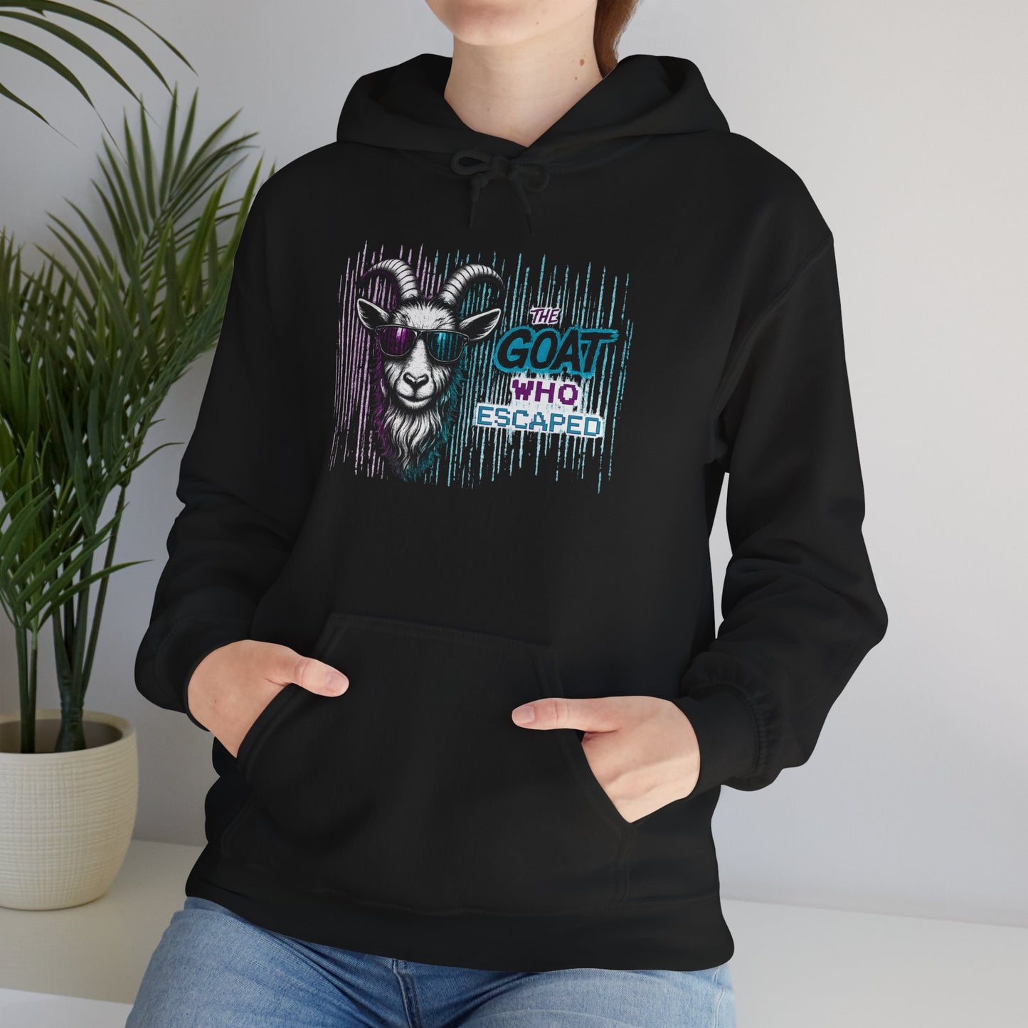 The GOAT Who Escaped™ Hoodie | Funny Inspirational Unisex Graphic Hoodie
