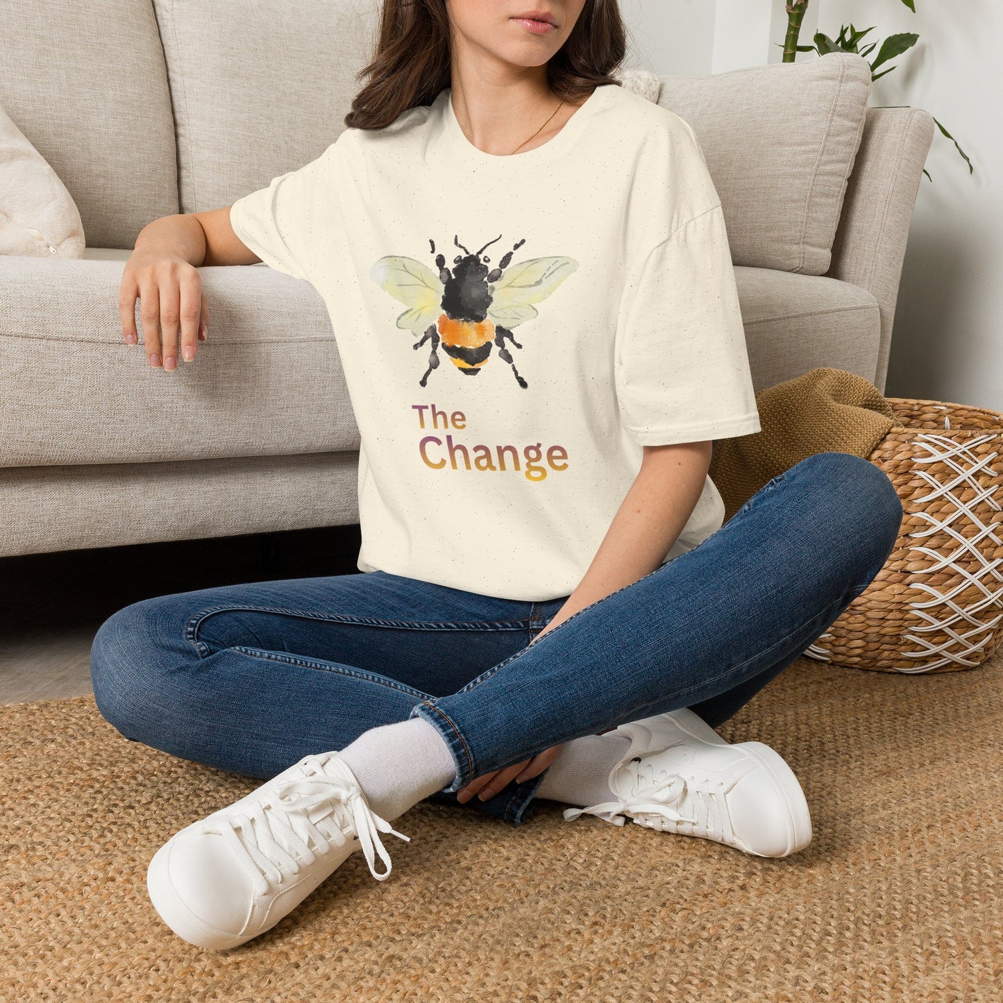 Bee Graphic T-Shirt — 'The Change' Watercolor Bee Tee