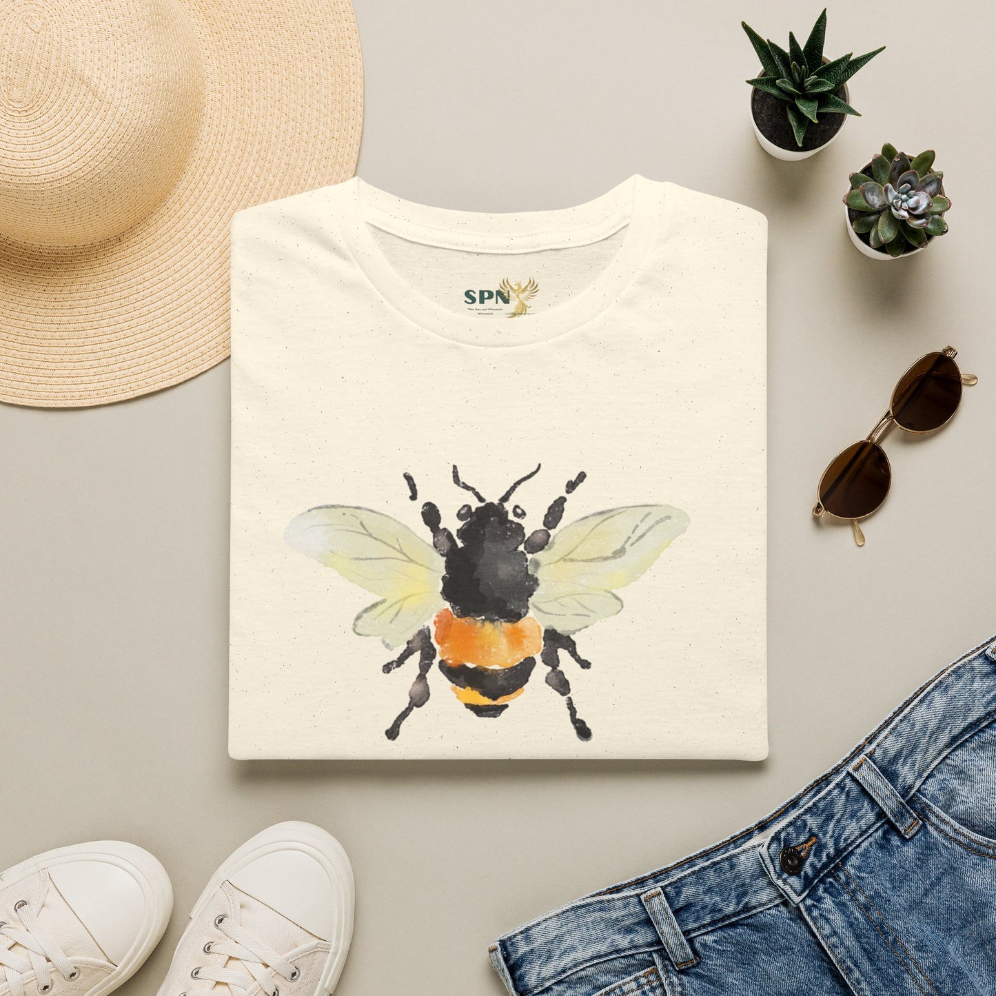 Bee Graphic T-Shirt — 'The Change' Watercolor Bee Tee